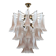 Mazzega Mid-century Modern Italian Petals Murano Glass Chandelier, 1970s