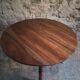 Antique drop-leaf dining table in walnut, France, circa 1900.