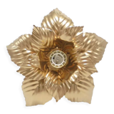 Golden flower wall lamp