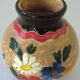Terracotta vase incised by Jean Clergue in Vallauris