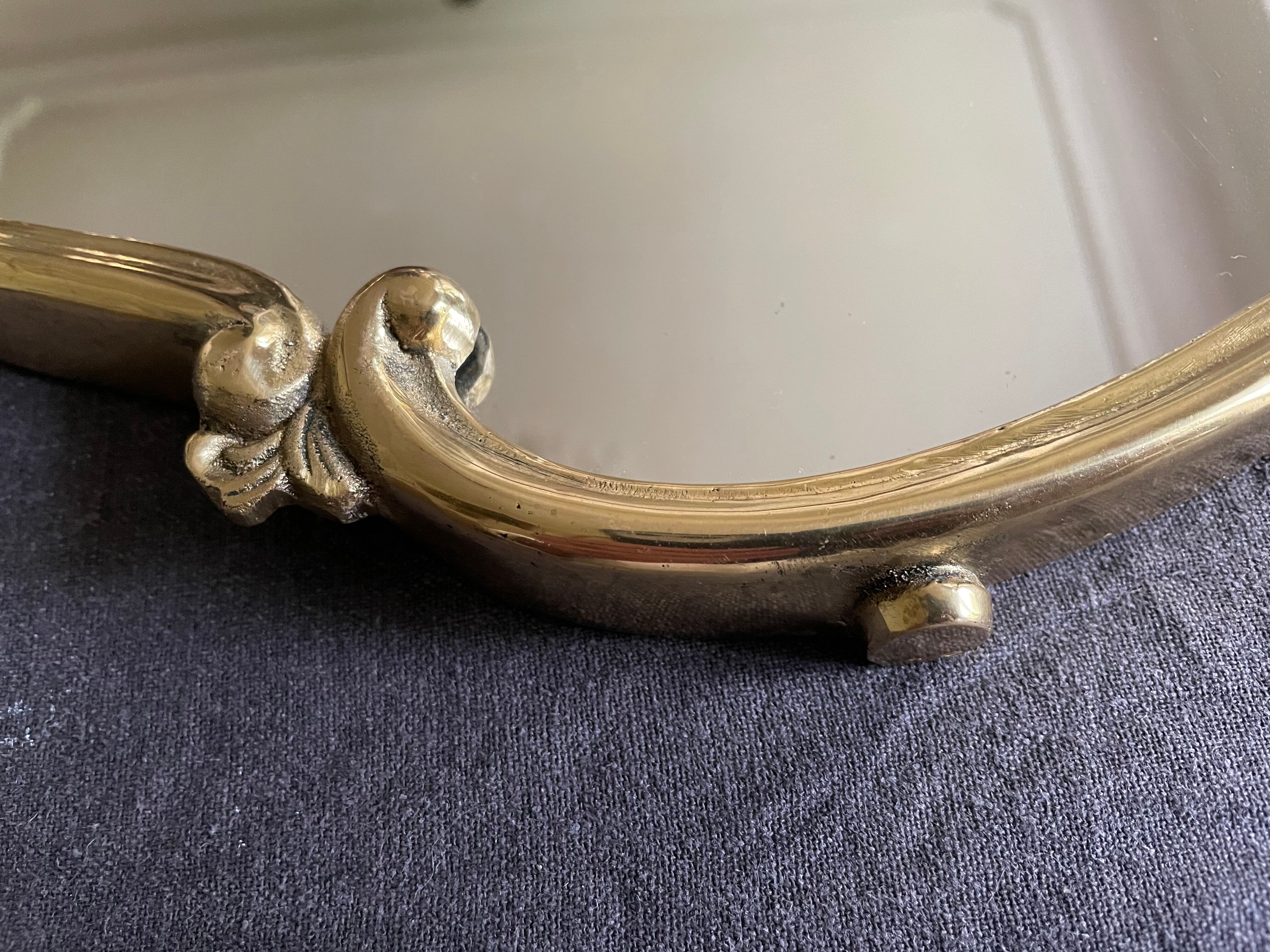 Gilded bronze mirror, 36x28 cm