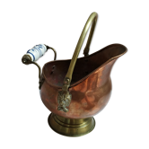 Copper and brass cauldron