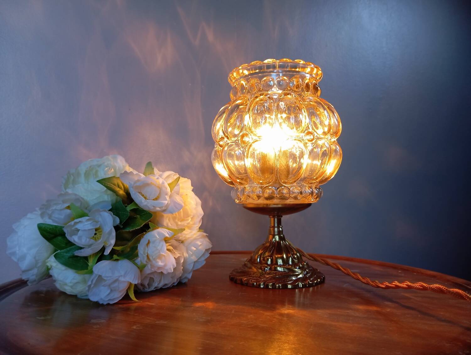 Lampe de table esprit bubble style Helena Tynell, vintage 1960