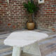 Brutalist design marble coffee table