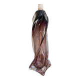 Vase en verre torsadé