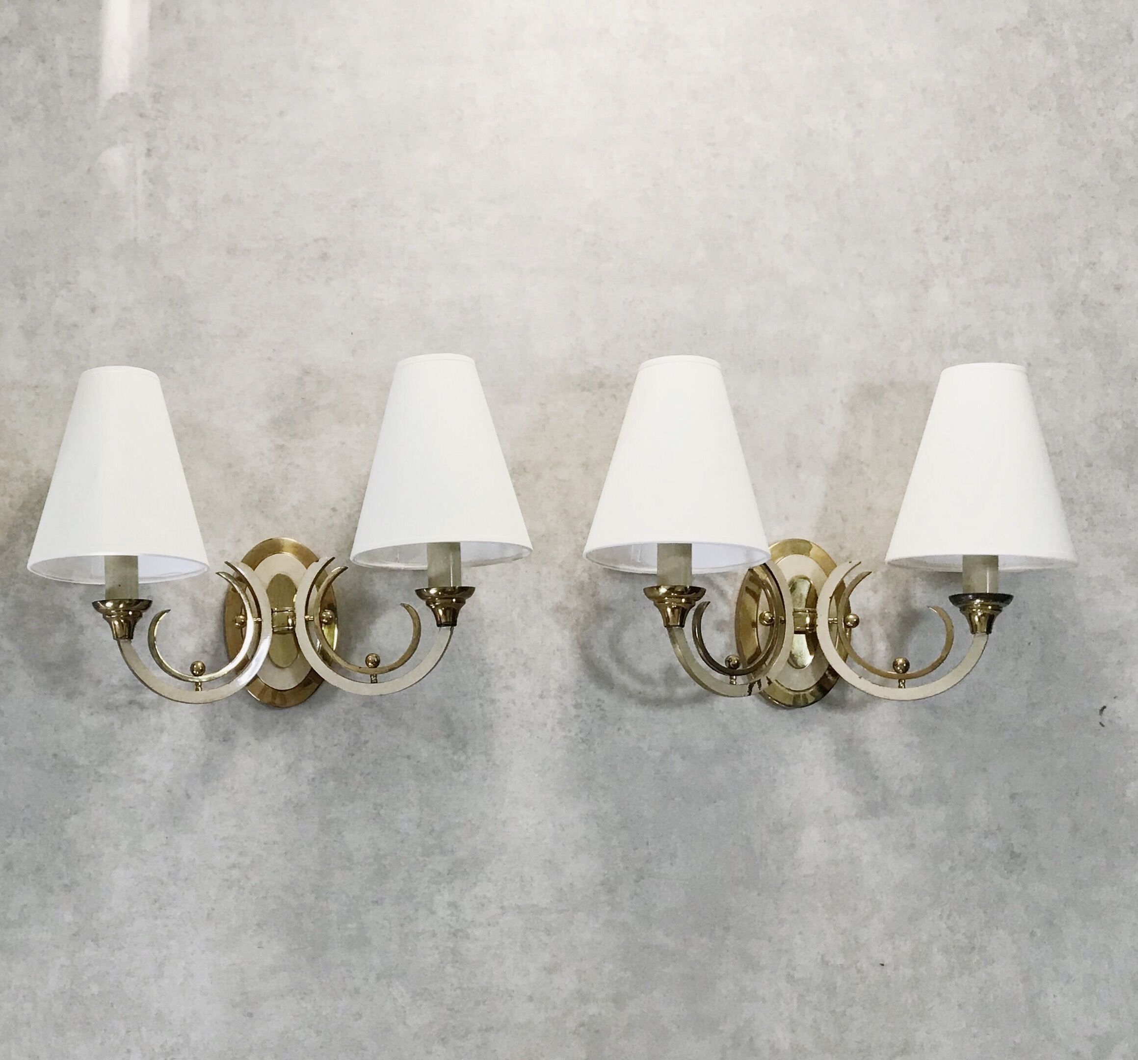 Pair wall light chic shabby, neo classic of 1930.