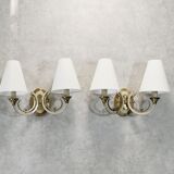 Paire d’appliques shabby chic Néo Classique de 1930