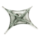 Transparent and green Murano glass ashtray