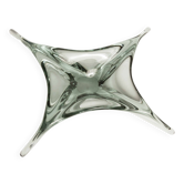 Cendrier verre de Murano transparent et vert