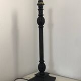 Turned wooden lamp base