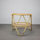 Mid-Century Bamboo and Glass Coffee Table by Alan Fuchs, Czechoslovakia, 1960s