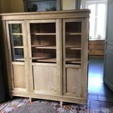 Stripped oak bookcase