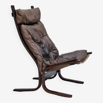 1970’s, Norwegian design, "Siesta" lounge chair by Ingmar Relling, leather, bentwood.