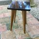 Black Formica 60-year-round tabouret