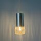 Glass ceiling light with a metal frame, 1960s, Germany