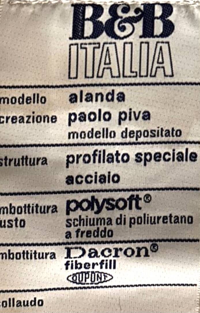 Original leather sofa and design by Paolo Piva for B&B