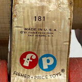 Dog to pull snoopy, file price toys, old wood toy