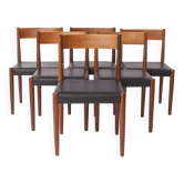 Ensemble de 6 chaises de salle à manger en teck Poul M. Volther pour Frem Røjle, années 1960 danoise.