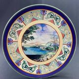Circular earthenware dish from Gien