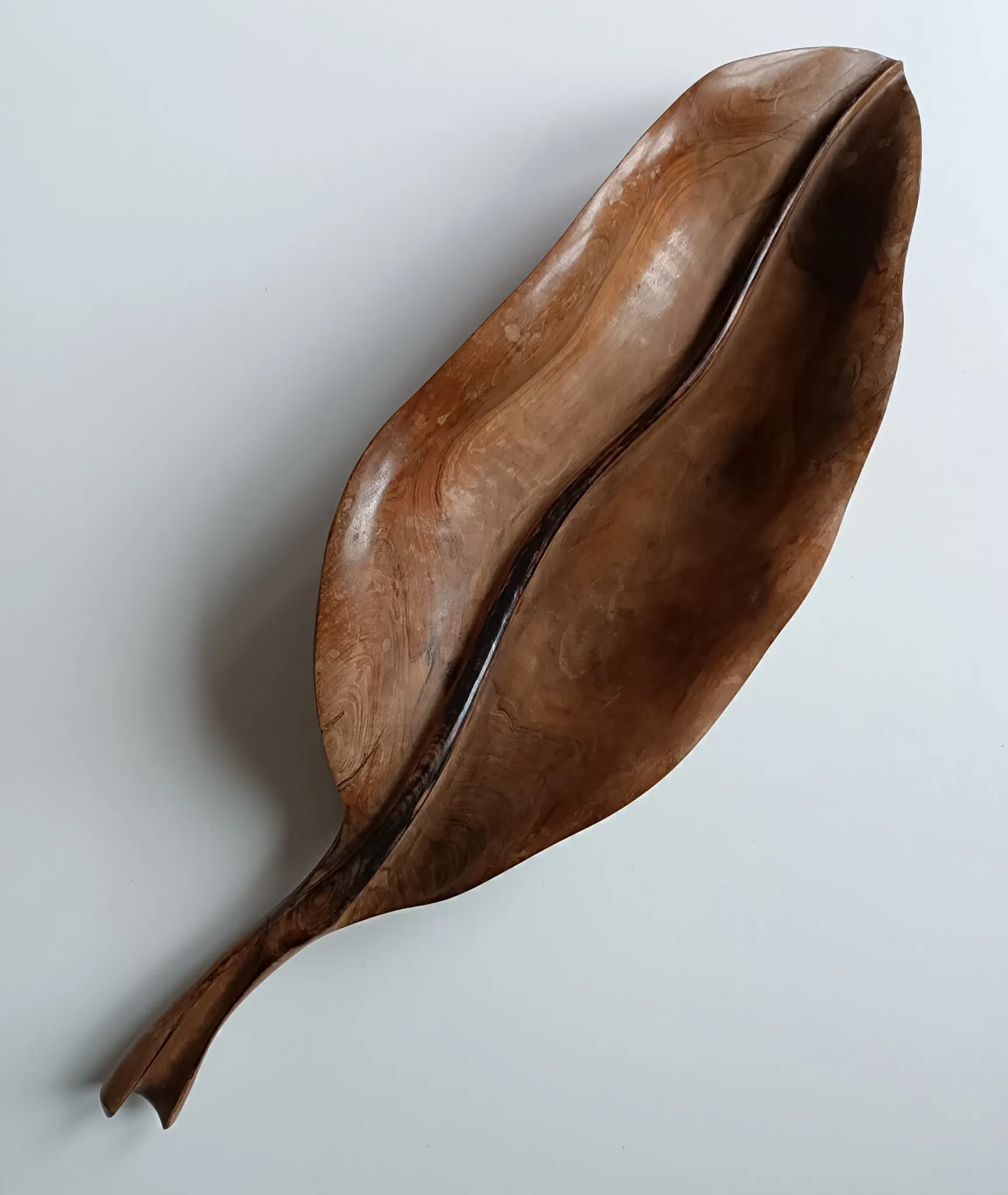 Falcon olive wood fruit bowl spain 1960
