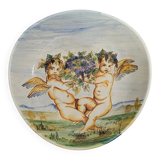 Early 20th century Italian ceramic: empty pocket with cherubs