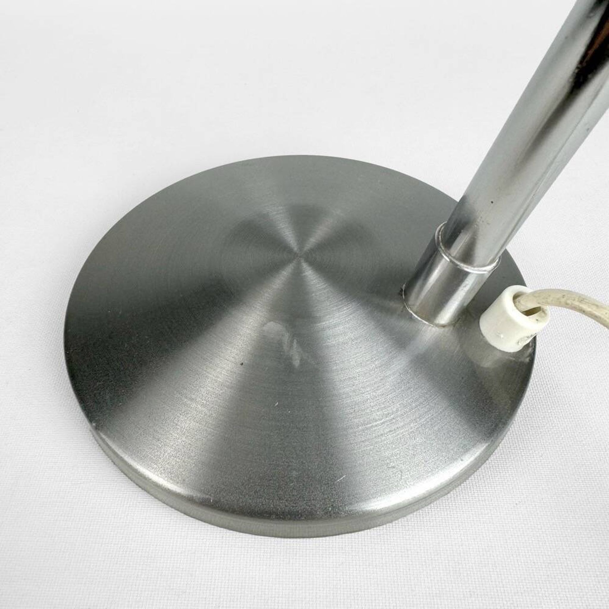 Flexible brushed aluminum lamp from the 60s