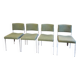 4 Kvadrat khaki and chrome chairs, 1970