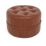 Scandinavian ottoman in skai, Sweden, 1980