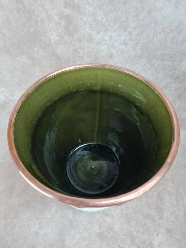 Cache-pot ancien Art Nouveau Gustave De Bruyn Fives-lille �� cuivre galvanoplastie