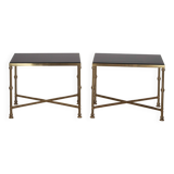 Paire de tables d'appoint en laiton, France, 20ème siècle