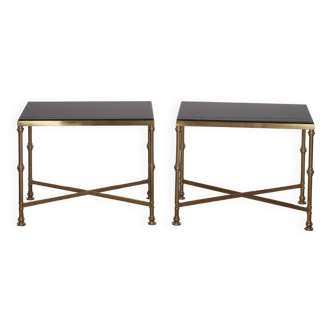 Paire de tables d'appoint en laiton, France, 20ème siècle