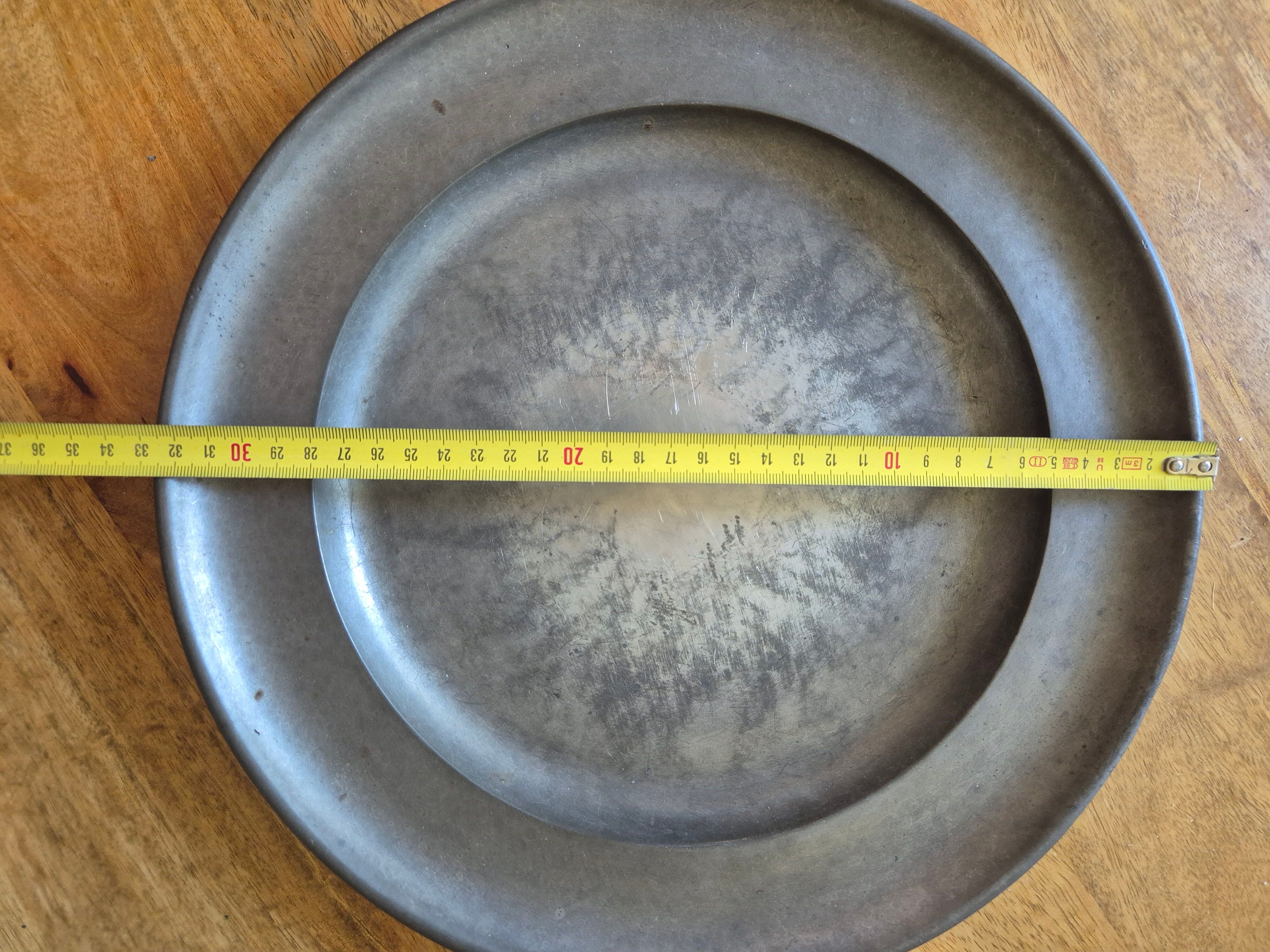 Soup tureen in pewter with ladle and tray 92% lead-free