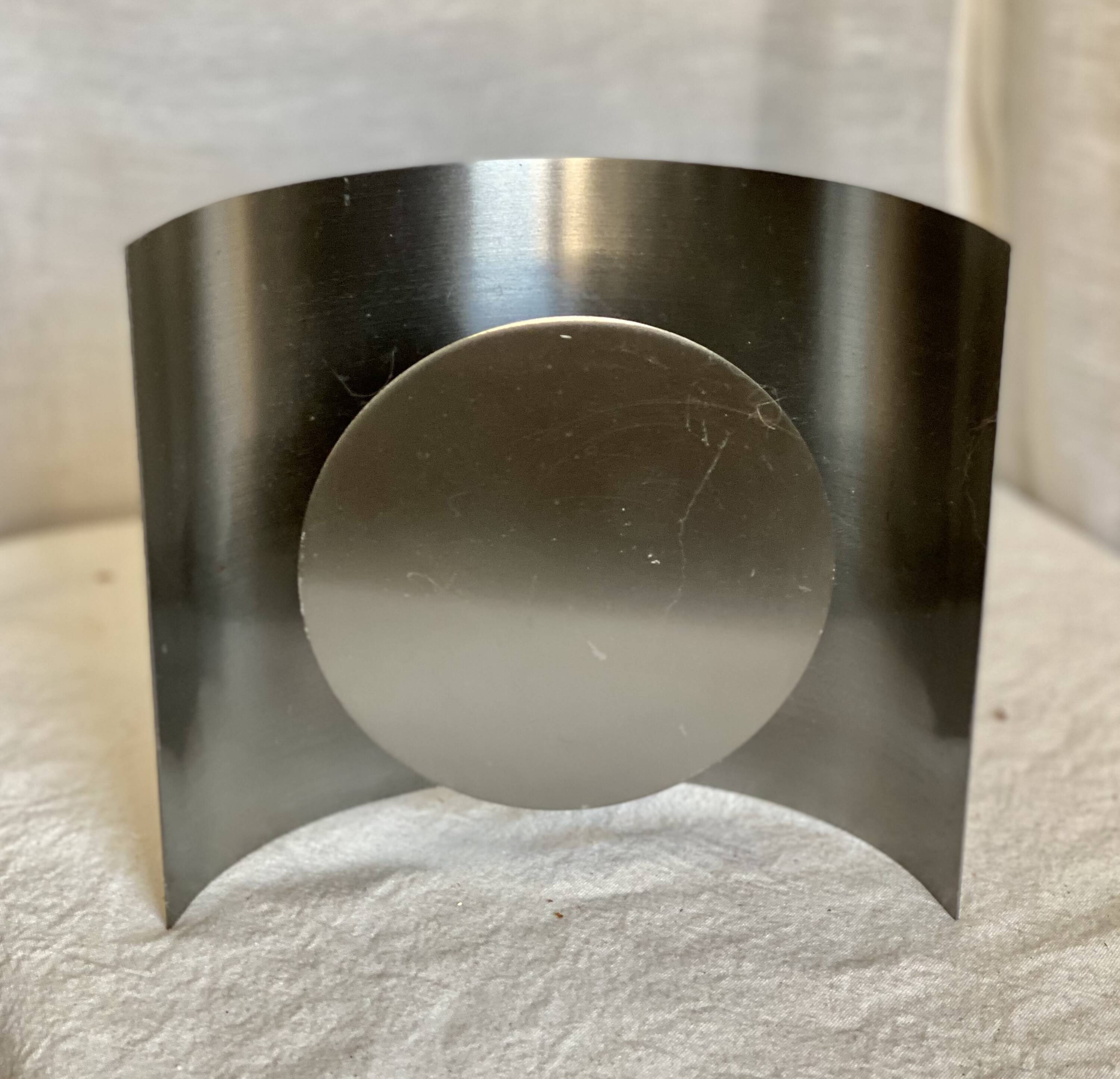 Vintage 1970s space age chrome wall lamp