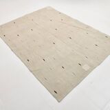 Beige & Cream Polka Dot Pattern Kilim Rug, 164x225Cm