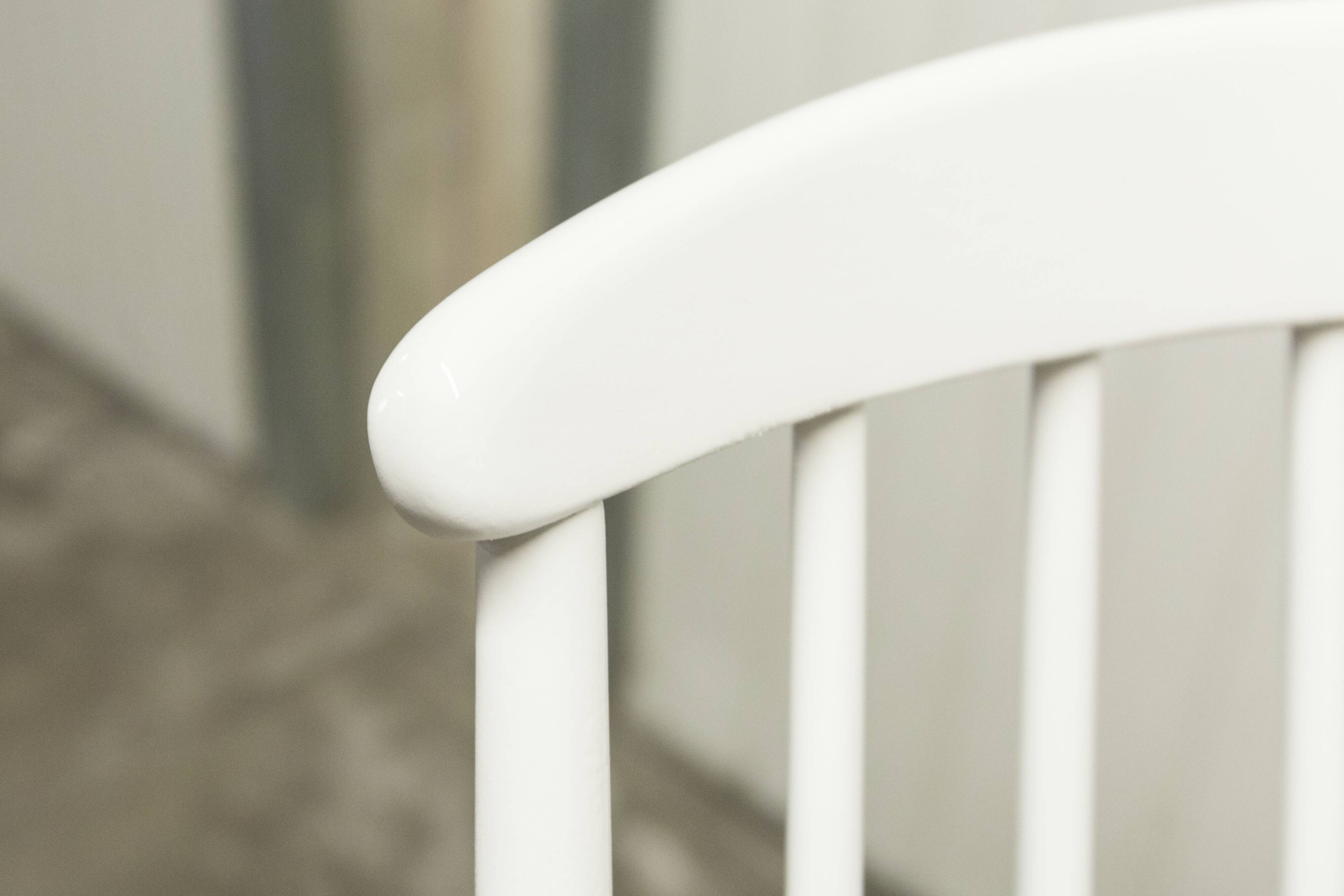 Grandessa rocking chair in white beech by Lena Larsson 1960 for Nesto