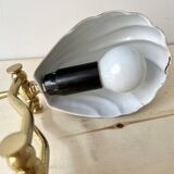 1950s brass "shell" desk lamp, vintage lighting