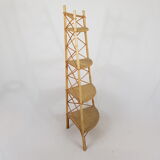 Rattan corner shelf