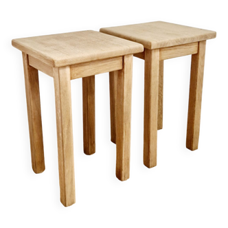 Solid oak side tables