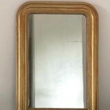 Miroir ancien Louis Philippe perlé doré vintage 56x80cm