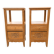 Art Deco pair of bedside tables in oak, 1930s.