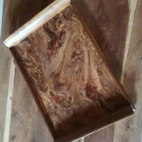 Wood marquetry serving tray
