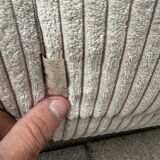 Ligne Roset Togo 3 places, 2 places et d'angle en velours côtelé beige