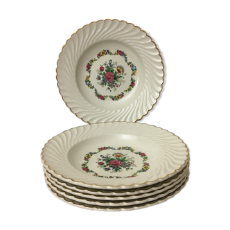Lot de 6 assiettes “luneville” modèle tradition, vintage