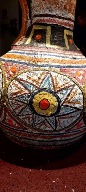 Large glazed ceramic vase from the 60s/70s Italian design by Mamma Ró Lucca