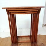 4 nesting tables in marquetry