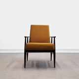 1960 Henryk Lis Mid Century armchair in Goldenrod velvet