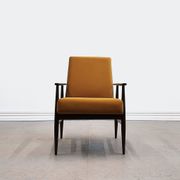 1960 Henryk Lis Mid Century armchair in Goldenrod velvet