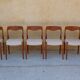 Set of 6 chairs Scandinavian teak by Niels Otto Møller