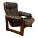 Wenge & Leather Lounge Armchair By Coja, 1981
