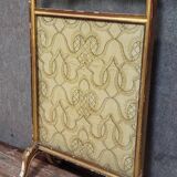 Antique Louis XV style fire screen, in carved and gilded wood, in need of restoration